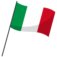 drapeau fabriqué en italie