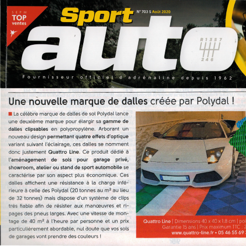 Article Sport Auto aout 2020